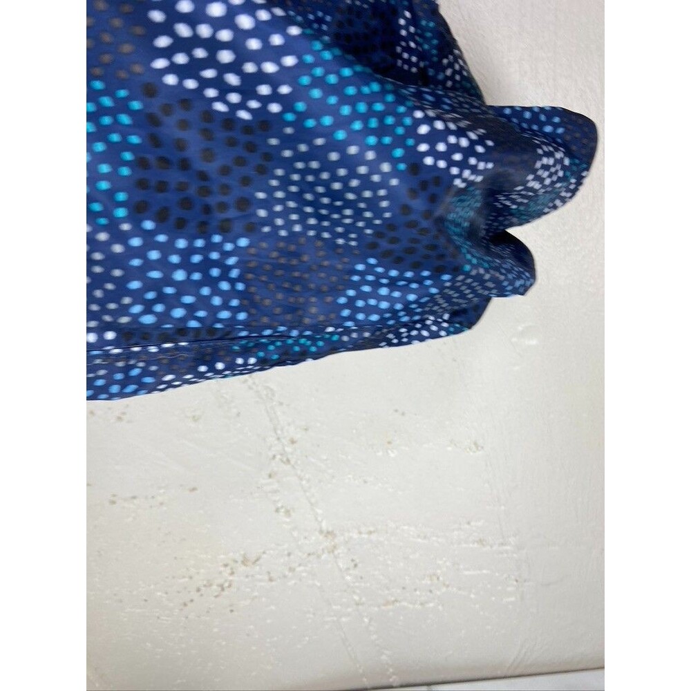 LUG WOMENS BLUE POLKA DOT PACKABLE SHOULDER BAG TOTE LARGE 14 X 15 - Picture 2 of 6